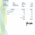 Receipt template us dexter 750px